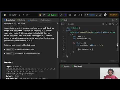 806. Number of Lines To Write String