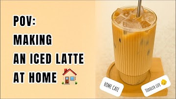 POV: Making an Iced Latte at Home ☕ | ASMR Coffee + Toddler Moments 👶🎶