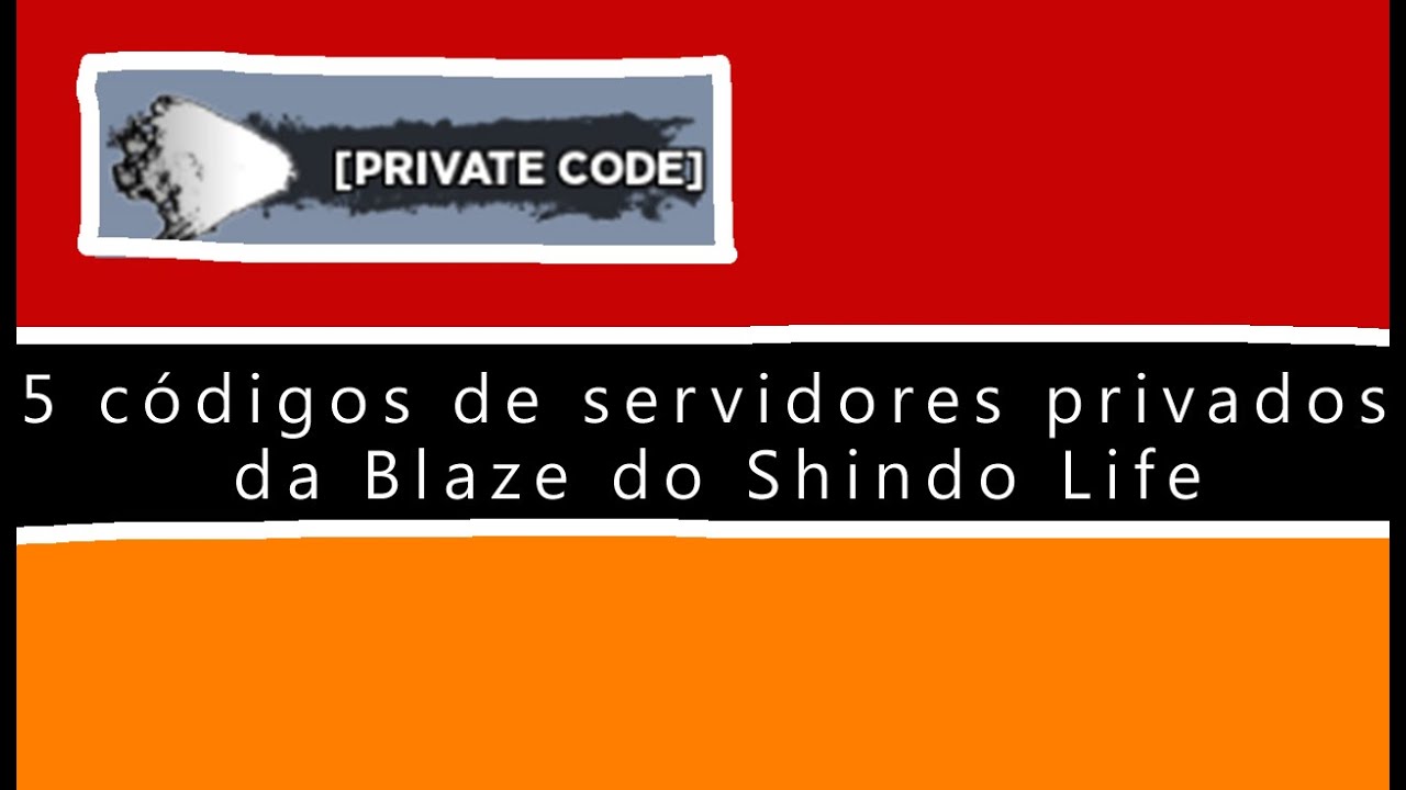 Shindo life* Códigos de servers privado para vocês 