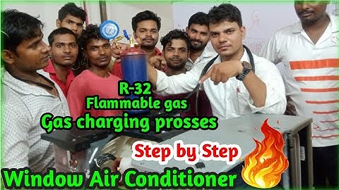 1.5 ton window AC R-32 Gas charging prosses Step by step guide।r32 gas charging in window AC।