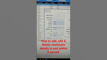 How to Add, edit & Delete  employees details in essl biomt software within 5 second #essl #biomatric