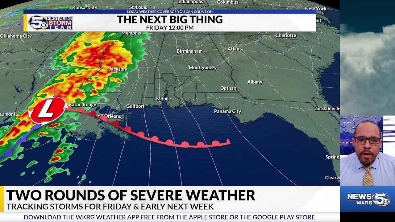 Two Rounds of Severe Weather Possible - YouTube