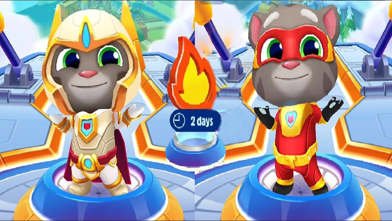 TALKING TOM HERO DASH NEW UPDATE New Platinum Tom Hero VS SUPER TOM Android iOS Gameplay