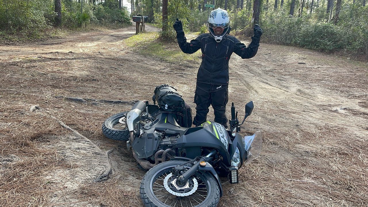 Kawasaki Versys 300x off-road and camping adventure in Ocala - YouTube