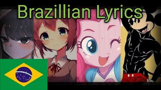 Mickey, Komi-San, Sayori & Pinkie Pie - The Afton Family (A.I Cover)(Brazillian Lyrics)
