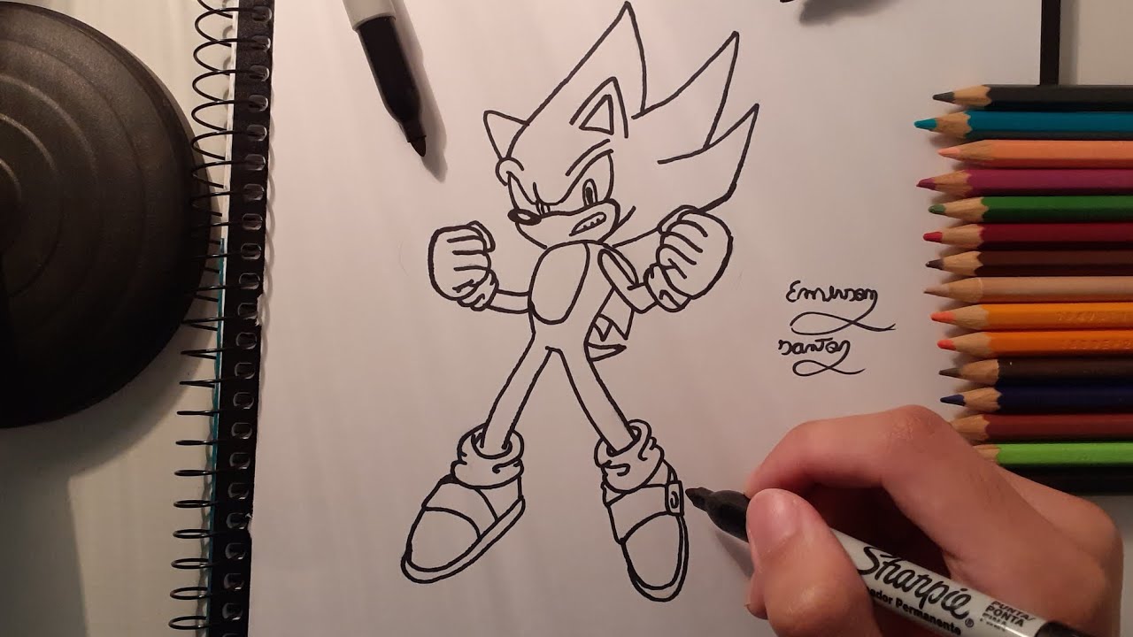 COMO DESENHAR O SUPER SONIC | SONIC THE HEDGEHOG TUTORIAL - YouTube