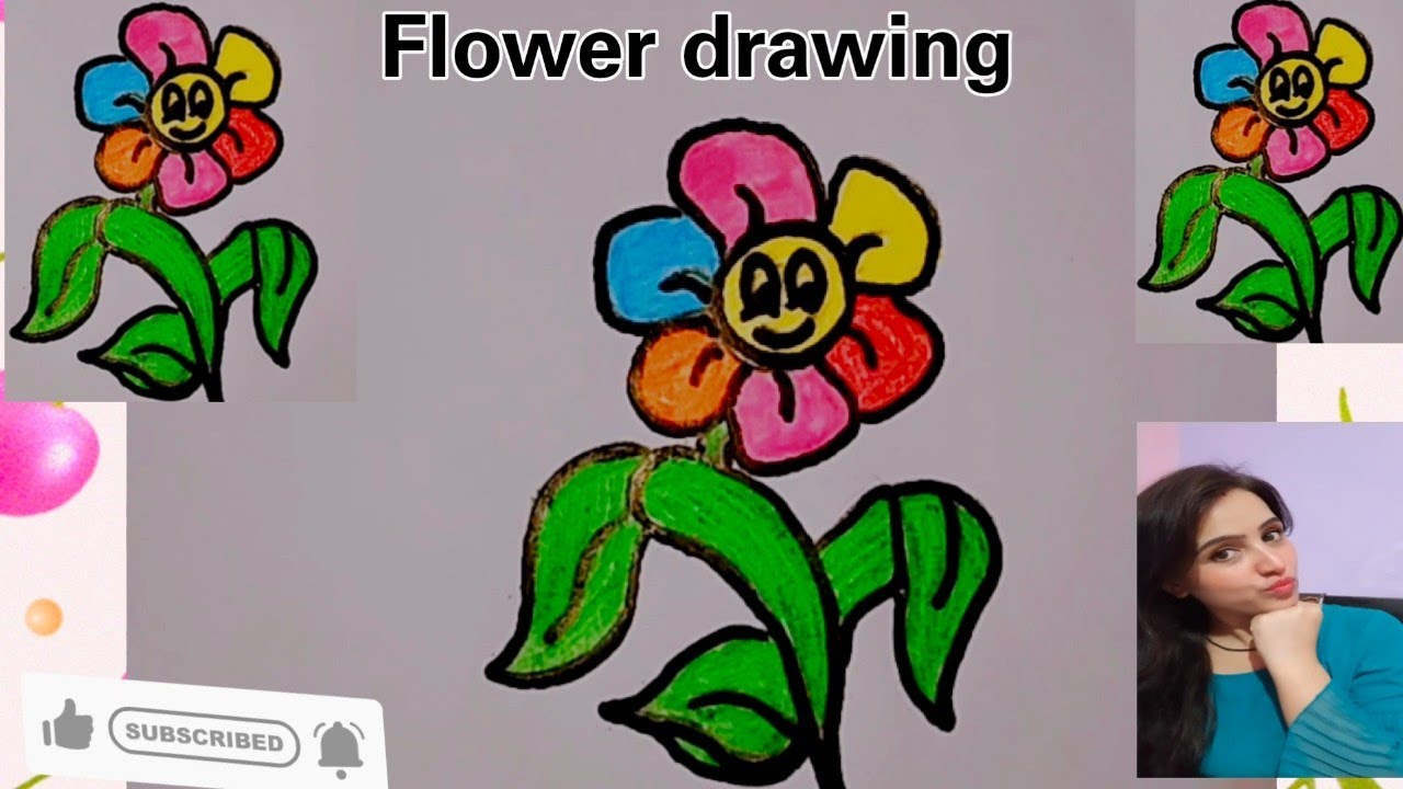 how to draw Flower ๐บ๐บ drawing ๐๐ค//flower easy drawing for kids||# ...