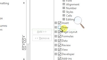 How to enable New DRAW Tab in MS Excel