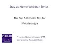 Metatarsalgia Webinar