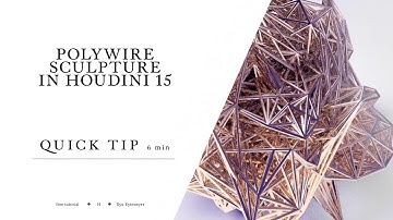 Houdini Tutorial - poly wire node (houdini awesome sculpture ever)
