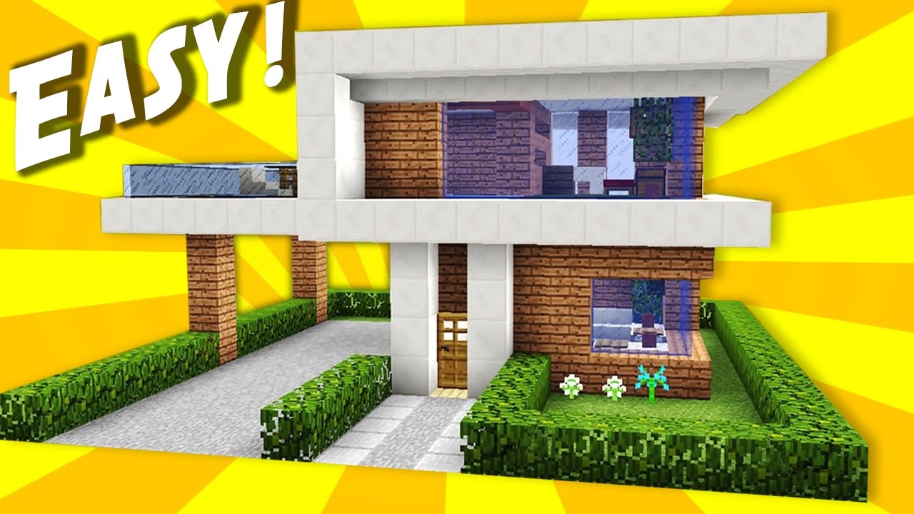 Minecraft: Simple & Easy Modern House / Mansion Tutorial 