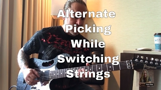 tips to effective alternate picking while switching strings - steve stine live event (guitar lesson)