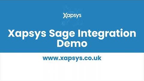Xapsys Sage integration Demo