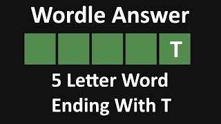 5 letter words end with t