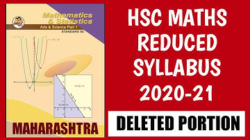 Deleted Syllabus 12th Maths 2020-2021 Maharashtra Board | गणित का कौन सा भाग निकाला गया | Dinesh Sir