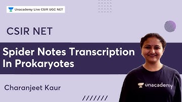 Spider Notes | Transcription In Prokaryotes | Dr. Charanjeet Kaur