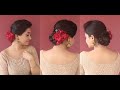 Easy Festive Hairstyle  With Roses|Juda/Bun Hairstyle|Asmita