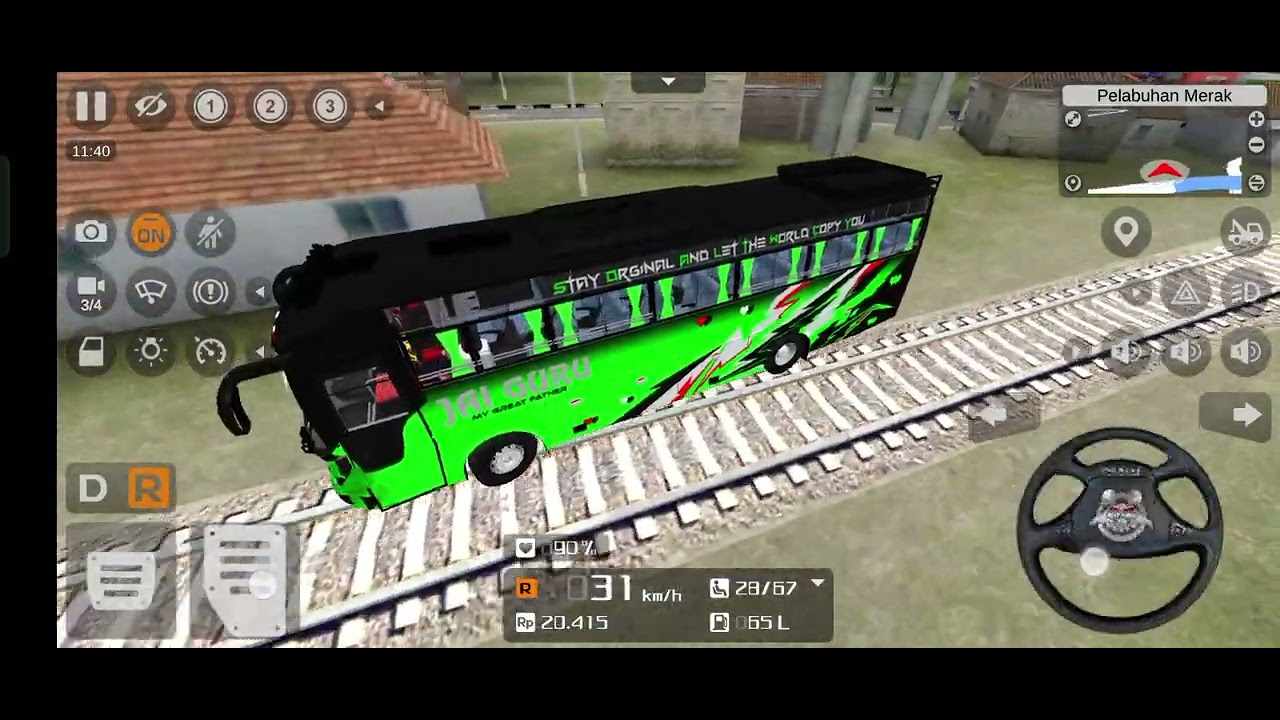 train 🚃🚃 accident in bus simulator Indonesia #driving #gaming@Pixieplaytime