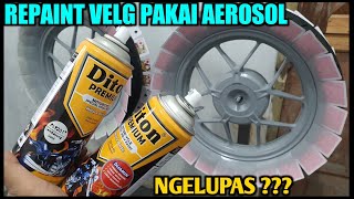 BEGINI CARANYA BIAR TAHAN PANAS ! REPAINT VELG MENGGUNAKAN AEROSOL Diton Premium Lembayung Gold