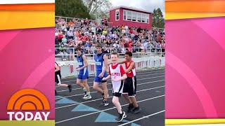Watch Teen With Rare Genetic Condition Finish His First Track Meet