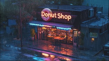 Vintage Cafe Night Ambience 🎵 80s & 90s Lofi Hip Hop Music and Study Mix