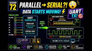 72 ~ VHDL Project : Understand UART Serializer | Generate bit sequence for UART Transmitter