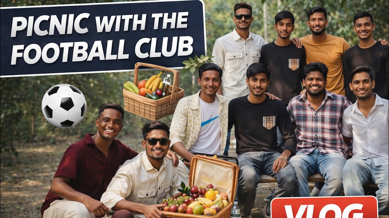 Picnic with football player 