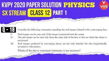 KVPY 2020 Paper Solution | Q.18 | KVPY Physics Part 1 | SX Stream | Class 12 | KVPY Exam | Vedantu