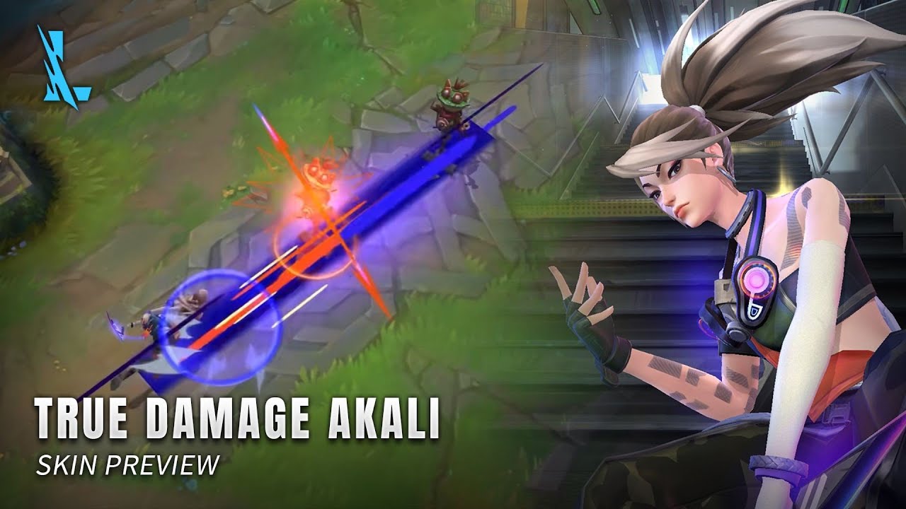 True Damage Akali Skin Preview || League Of Legends Wild Rift