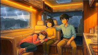 Relaxing CozyAnime Peaceful Spring Life Rainy Day in a Luxury Motorhome 🌿🏠 Ghibli-Style Video