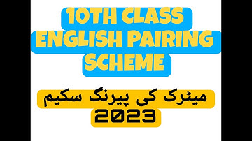 10th Class English paper Pattern 2023 | 10th Class English Pairing Scheme 2023 | Matric PaperPattern