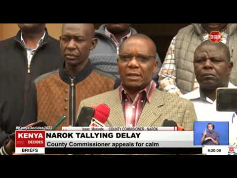 A Section Of Narok Residents Protest Delay Of Gubernatorial Results 
