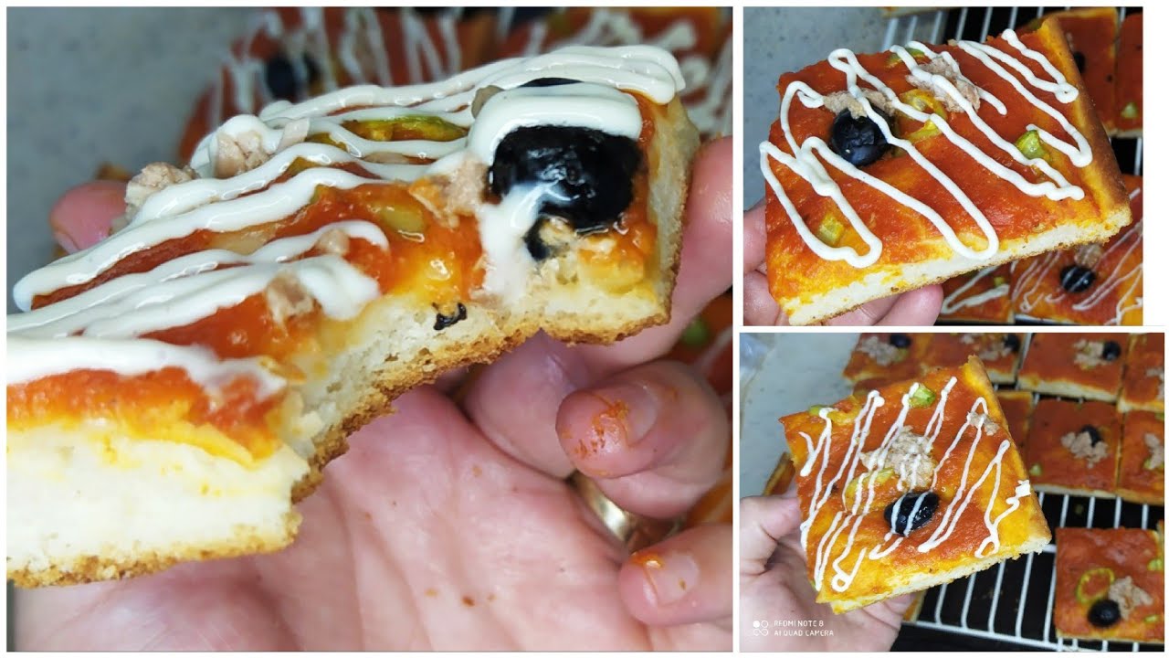 بيتزا كاري بعجينة رووعة مقرمشة من برا وطرية من الداخل