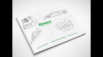 Draw vector line art for your product | instruction manual design | Technical drawing tutorial