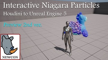 [ 후디니와 언리얼 ] Interactive Niagara Particles from Houdini to UE5 | Preview 2nd ver.