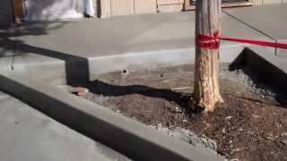 Veterans concrete,...front flatwork (curing)