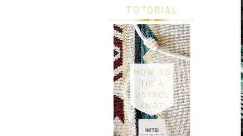 Macrame How to : Tie a Barrel Knot - Version 1