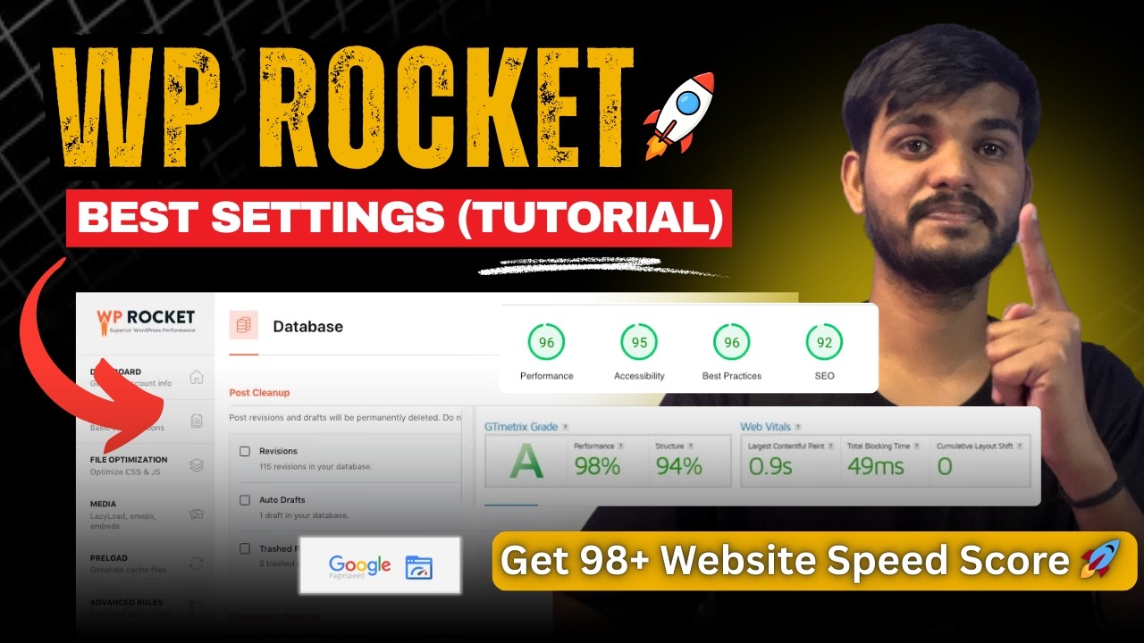 WP Rocket WordPress Plugin Setup & Settings in Hindi ~ Best Setting ...