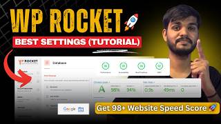 WP Rocket WordPress Plugin Setup & Settings in Hindi ~ Best Setting Tutorial || Speed to 98+ Score 🚀