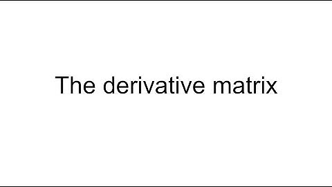Matrix representation for derivatives