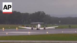 Newcastle airport emergency landing: Plane lands safely without landing gear