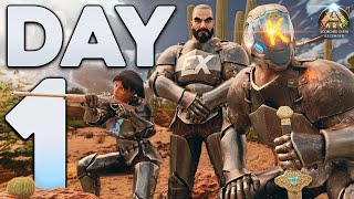 DOMINATING Day 1 On ASA Scorched Earth Small Tribes!  ARK Ascended PvP