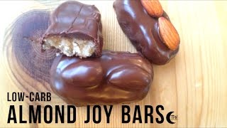 Keto Almond Joy Bars | Low-Carb Mounds Bar + Bounty Bar | Sugar-free Coconut Candy Bar