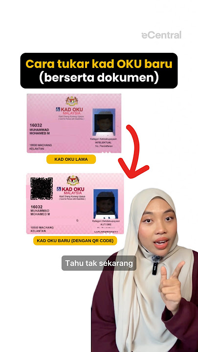 Cara Tukar Kad OKU Baru Online & di Pejabat JKM (Berserta Dokumen) #oku