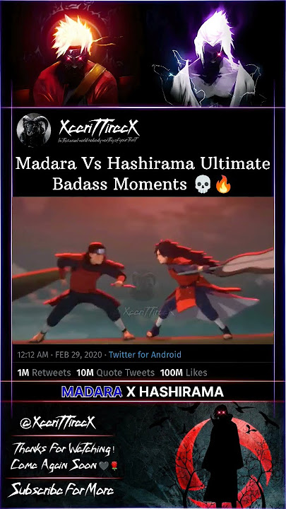 Madara Vs Hashirama Ultimate Badass Moments 💀🔥 || #shorts #anime #narutoshippuden