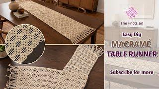 Celebrity DIY Macramé Table Runner Tutorial | Easy Geometric Pattern Wealth