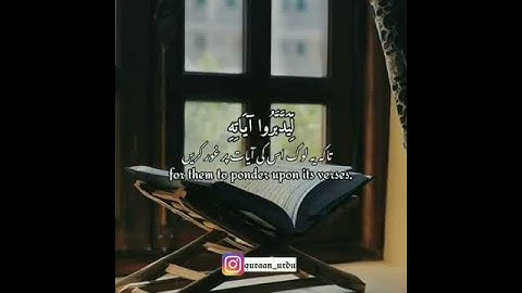 سورة ص: ٢٩|Saad: 29|إسلام صبحي|Islam Sobhi|قرآن اردو ترجمہ| Quran with Urdu Translation