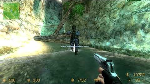 Counter-Strike: Source Beta PC gameplay footage - water collision bug