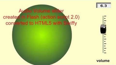 HTML5 audio volume slider created in Flash