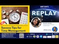 Success tips for time management